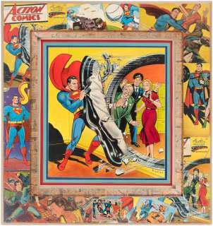 AL PLASTINO "ACTION COMICS" #146 COVER RECREATION ORIGINAL ART CUSTOM FRAMED DISPLAY. | Hake’s