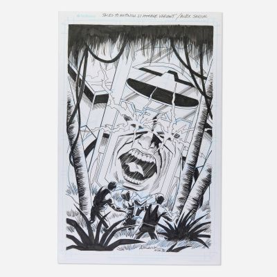 Lot 329 - Alex Saviuk, What if? Galactus Transformed Gambit #1 Cover Original Art (Marvel Comics, 2025)