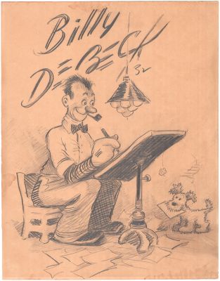 Billy Debeck | Fantastic Billy Debeck Self-Caricature - Drawn For Will Gould - 1932 | ComicArtFans Classifieds
