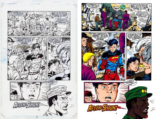 Tom Grummett, Dan Davis | Grummett, Tom - Superboy #65 P.08 - $275 | ComicArtFans Classifieds