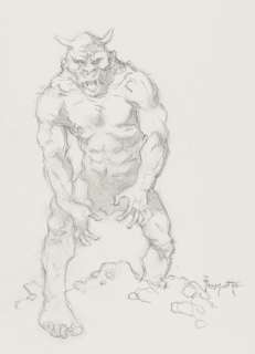 FRANK FRAZETTA FANTASY MONSTER ORIGINAL ART. | Hake’s