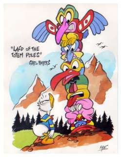 Xavi - Original Drawing - Tribute to Carl Barks - "Land Of The Totem Poles"  - (2018) | Catawiki