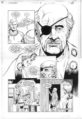Dameon Willich, Rick Hoberg, Mike Grell | The Warlord (1992) #1 Mini-Series Page 24 Semi-Splash Page! Joshua (Tinder) Morgan! Stop Chasing the Legend And Seek Out the Man! | ComicArtFans Classifieds