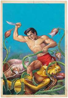 "TARZAN" #273 COMIC BOOK COVER PAINTING ORIGINAL ART. | Hake’s