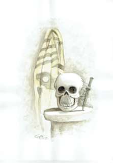 Luigi Corteggi - original artwork "Skull" - EO - (2000) | Catawiki