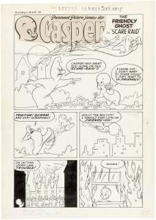  - "LITTLE AUDREY" #28 COMPLETE CASPER THE FRIENDLY GHOST STORY ORIGINAL ART BY BILL HUDSON.
