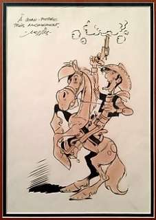 Lucky Luke - Dessin original en encre de Chine et aquarelle | Catawiki