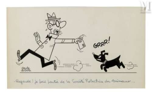 Dubois, Claude (1934... | SPA / Chien - Dessin original humoristique paru dans... | Maison Good