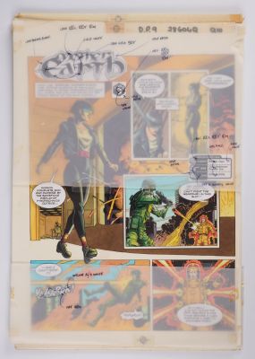 Lot 175 - Cliff Robinson 2000 AD prog #868 and #869 Mother Earth Colour Story Pages (Fleetway, 1994) Total 6 | Stanley Gibbons Baldwin’s