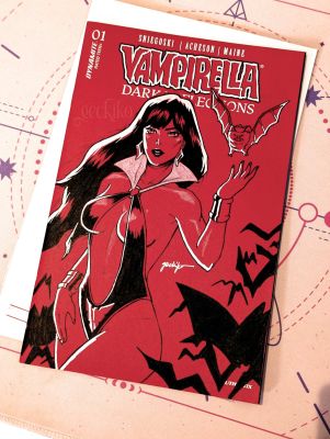Geckiko | Vampirella: Dark Reflections #1 Red Sketch Cover | Raremarq (Buy It Now)
