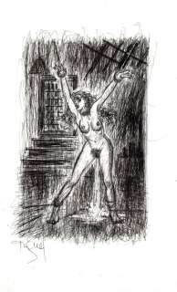 Fuster, Miquel - Original Drawing - Female Squirt - Dessiné Ã  la main | Catawiki