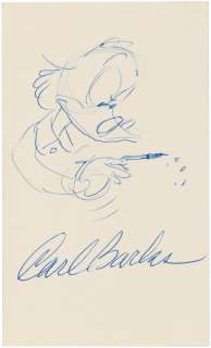 UNCLE SCROOGE ORIGINAL ART SKETCH BY CARL BARKS. | Hake’s