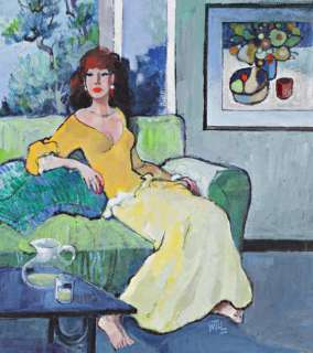 Will | La femme en jaune Huile sur toile pour ce très beau tableau tout en | Millon