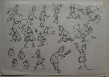 Suske en Wiske - Originele schetsen - Wiske - (jaren ’60) | Catawiki