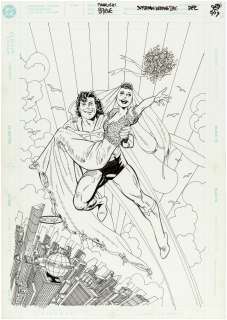 SUPERMAN: THE WEDDING ALBUM #1 COMIC BOOK COVER ORIGINAL ART BY JOHN BYRNE. | Hake’s