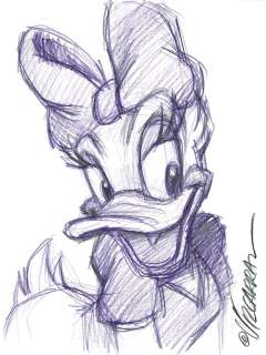 Charmest Daisy - Disney Classics - Original Sketch - Joan Vizcarra  - Art de crayon | Catawiki