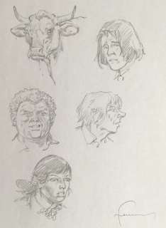 Hermann - Dessin original - Â«Â Galerie de personnagesÂ Â». | Catawiki