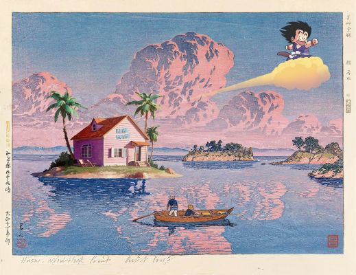 Golden Hour at Tsukumojima: Son Goku 津久茂島 | Corner4art