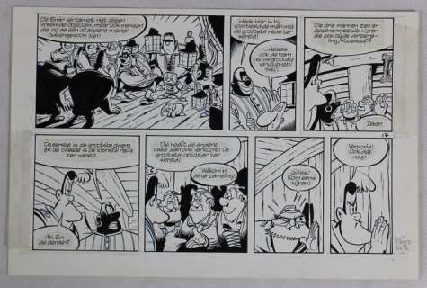 Hanco Kolk - Originele halve pagina - Gilles de Geus - Le Batavia - page 17b - (1988) | Catawiki