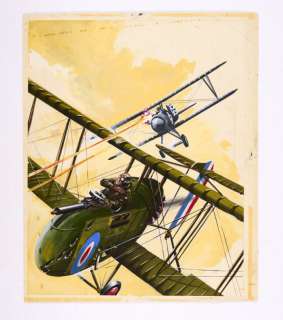 Air Ace Picture Library 325 original cover artwork (1966) by Alan… | Comic Book Auctions ltd