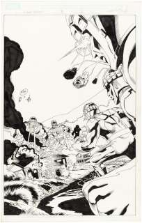 X-MEN FOREVER #8 SPLASH PAGE ORIGINAL ART BY STEVE SCOTT.