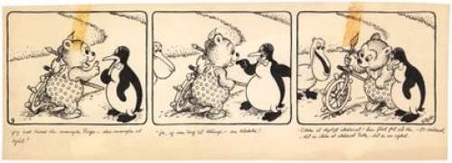 Lot 27 - Vilhelm HANSEN (1900-1992) - Petzi et son grand bateau Encre…