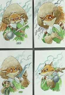  - De Cape et de Crocs  - Ensemble de 4 Illustrations couleurs - Personnage principal de la série    (2018) 