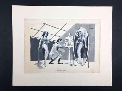 Allevi - "Il pittore timido" - firmato - EO - (1958) | Catawiki