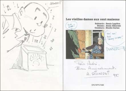 Sikorski. Dessin dédicacé Tif et Tondu | BDEnchères