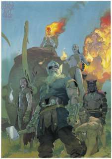 Esad Ribic - Avengers 677 cover 1,000,000 bc variant original art painting (marvel, 2017) ‘no surrender‘