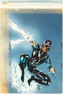 STATIC #1 COMIC BOOK VARIANT COVER ORIGINAL COLOR ART. | Hake’s