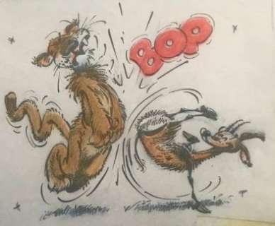 Franquin  - Dessin original La gazouille - Monstre par semaine - Journal de Spirou 2651 - (1989) | Catawiki