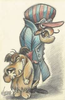 Wacky Races - Dastardly & Muttley - Original Preliminary Sketch - Joan Vizcarra - Art original | Catawiki