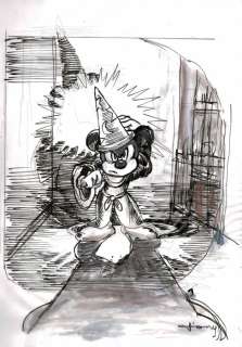 Mickey Mouse - The Sorcerer’s Apprentice - Original Preparatory Sketch - Tony Fernandez - Art original | Catawiki