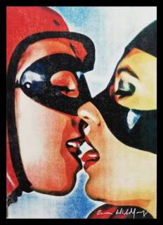 Wildfang, Emma - Original drawing - The Kiss - Harley and Catwoman - Ouvrages d’art | Catawiki