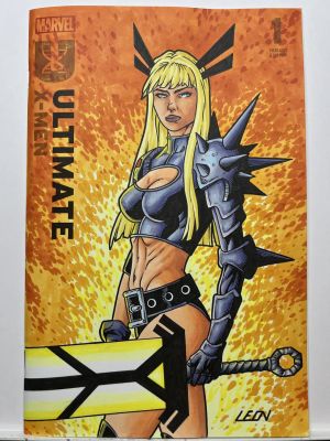 Leon Leclaire Comic Art | Magik Ultimate X-Men Sketch Cover by Leon | Raremarq (Buy It Now)