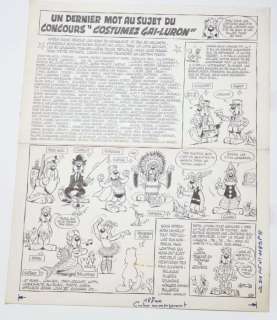 Gai Luron  - Planche originale - Un dernier mot au sujet du concours "costumez Gai-Luron"   (1968) | Catawiki