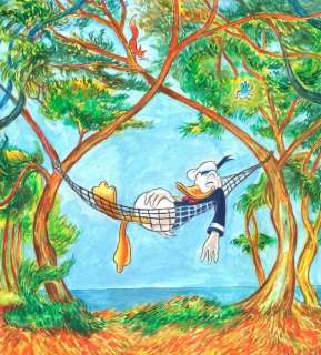 Donald Duck inspired by Vincent van Gogh - Large Painting - 70 x 50 cm - Tony Fernandez  - Art original | Catawiki