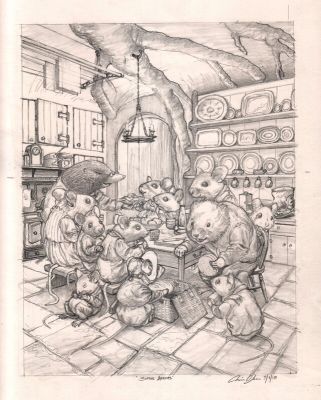 Christopher Dunn | Le vent dans les Saules ( the Wind in the Willows) -preliminary sketch | 2DGalleries