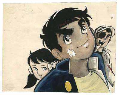 Hiroshi Motomiya Handwritten Color Illustration "Otoko Ippiki Gaki Daisho"