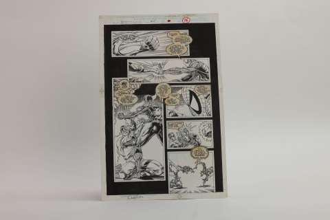 Tom Lyle - Spiderman... | TOM LYLE - SPIDERMAN . Planche originale à l’encre... | Aibo Art Auction