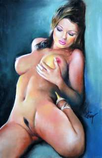 Domingo Ãlvarez GÃ³mez - Dibujo al pastel - Chica desnuda - Travail unique - (2019) | Catawiki