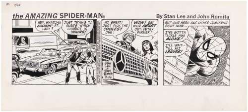 THE AMAZING SPIDER-MAN 1980 DAILY STRIP ORIGINAL ART BY JOHN ROMITA. | Hake’s