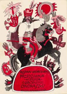 Zbigniew Rychlicki (1922 - 1989) | Zbigniew Rychlicki | "Przedziwna historia o zbójniku Ondraszku", projekt ilustracji, 1963 | Desa Unicum