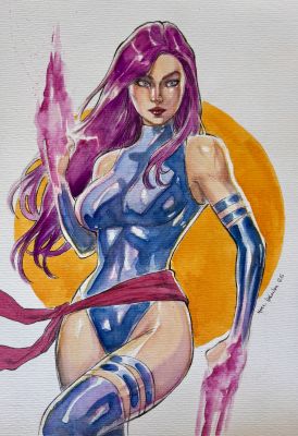 Marc Holanda | Psylocke Illustration 9x12 | Raremarq (Buy It Now)