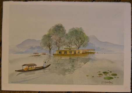 India Dreams T10 - Aquarelle originale - Lac Dale, Cachemire | Catawiki