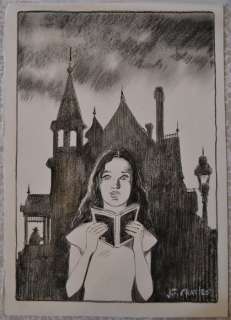 Etude - Crayon lithographique et lavis - Illustration Le livre Â« Policier Â», | Catawiki