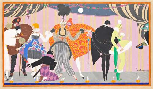 GEORGES LEPAPE (1887-1971) "Fantasie sur fantaisies / La Farandole." | Swann Galleries