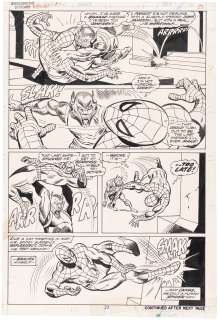 GIANT-SIZE SUPER-HEROES FEATURING SPIDER-MAN #1 COMIC BOOK PAGE ORIGINAL ART BY GIL KANE (SPIDER-MAN VS. MAN-WOLF). | Hake’s