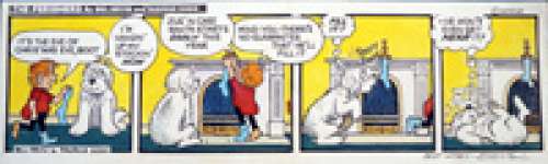 Bill Mevin - The Perishers daily strip Xmas (Signed)